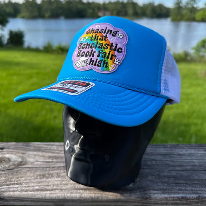Book Fair High | Blue & White Otto Foam Front Rope Trucker Hat