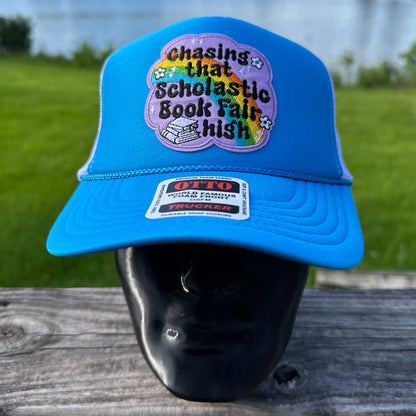 Book Fair High | Blue & White Otto Foam Front Rope Trucker Hat
