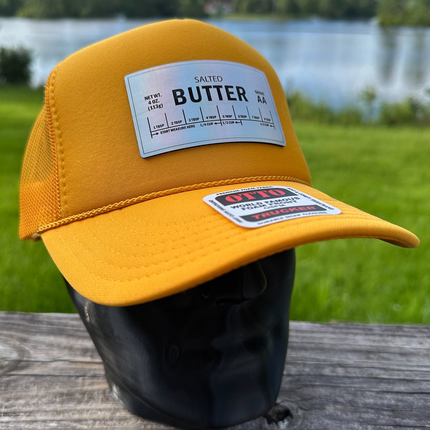 Butter, Holographic | Golden Yellow Otto Foam Front Rope Trucker Hat