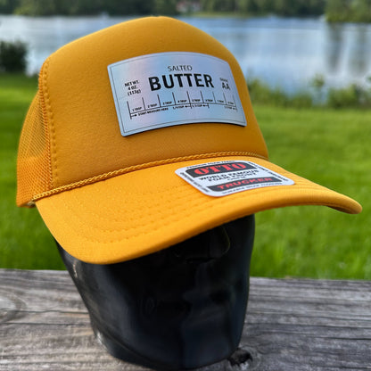 Butter, Holographic | Golden Yellow Otto Foam Front Rope Trucker Hat
