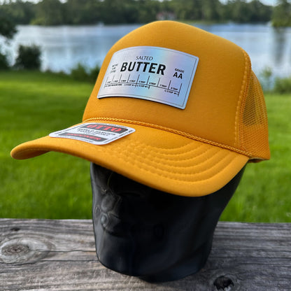 Butter, Holographic | Golden Yellow Otto Foam Front Rope Trucker Hat