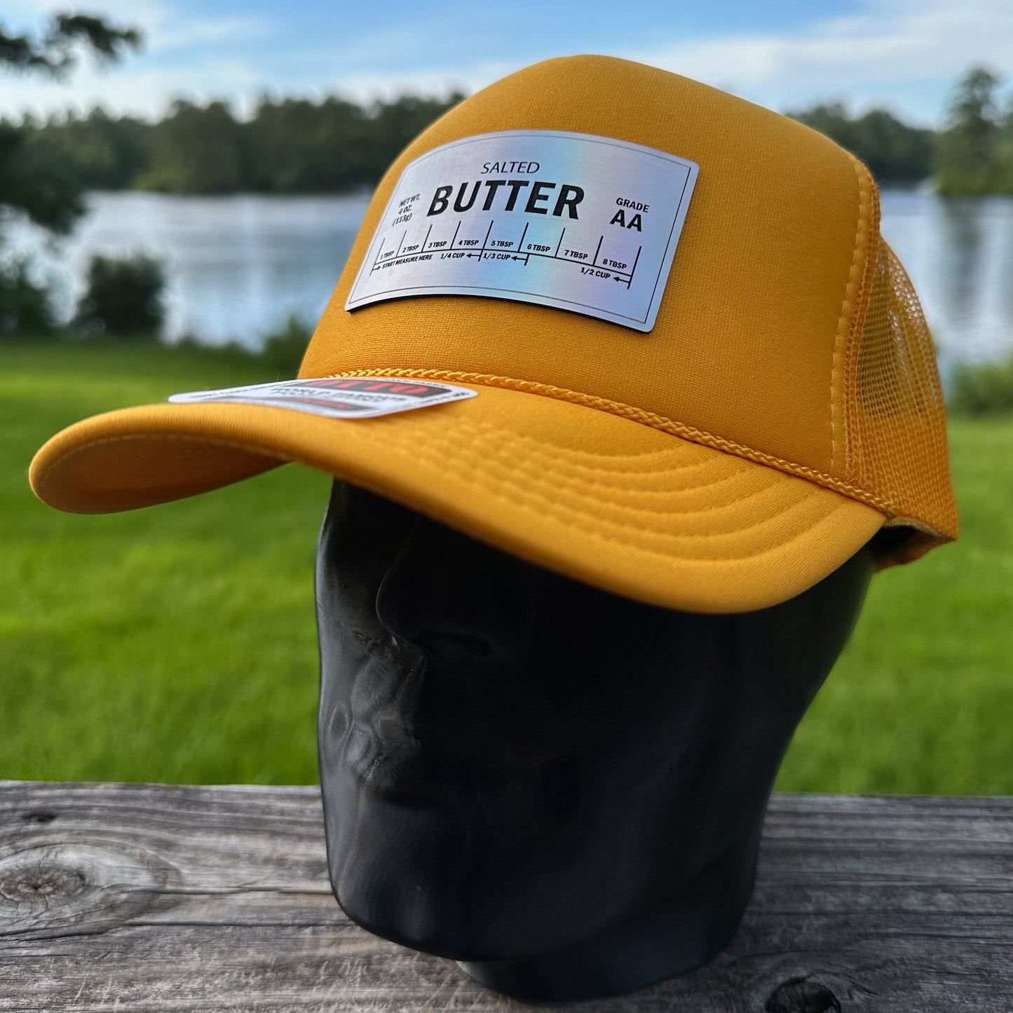 Butter, Holographic | Golden Yellow Otto Foam Front Rope Trucker Hat