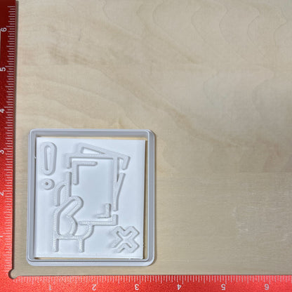 Yellow Card - Custom 3D Printed Cookie Cutter + Stamp Combo