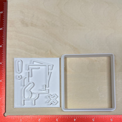 Yellow Card - Custom 3D Printed Cookie Cutter + Stamp Combo