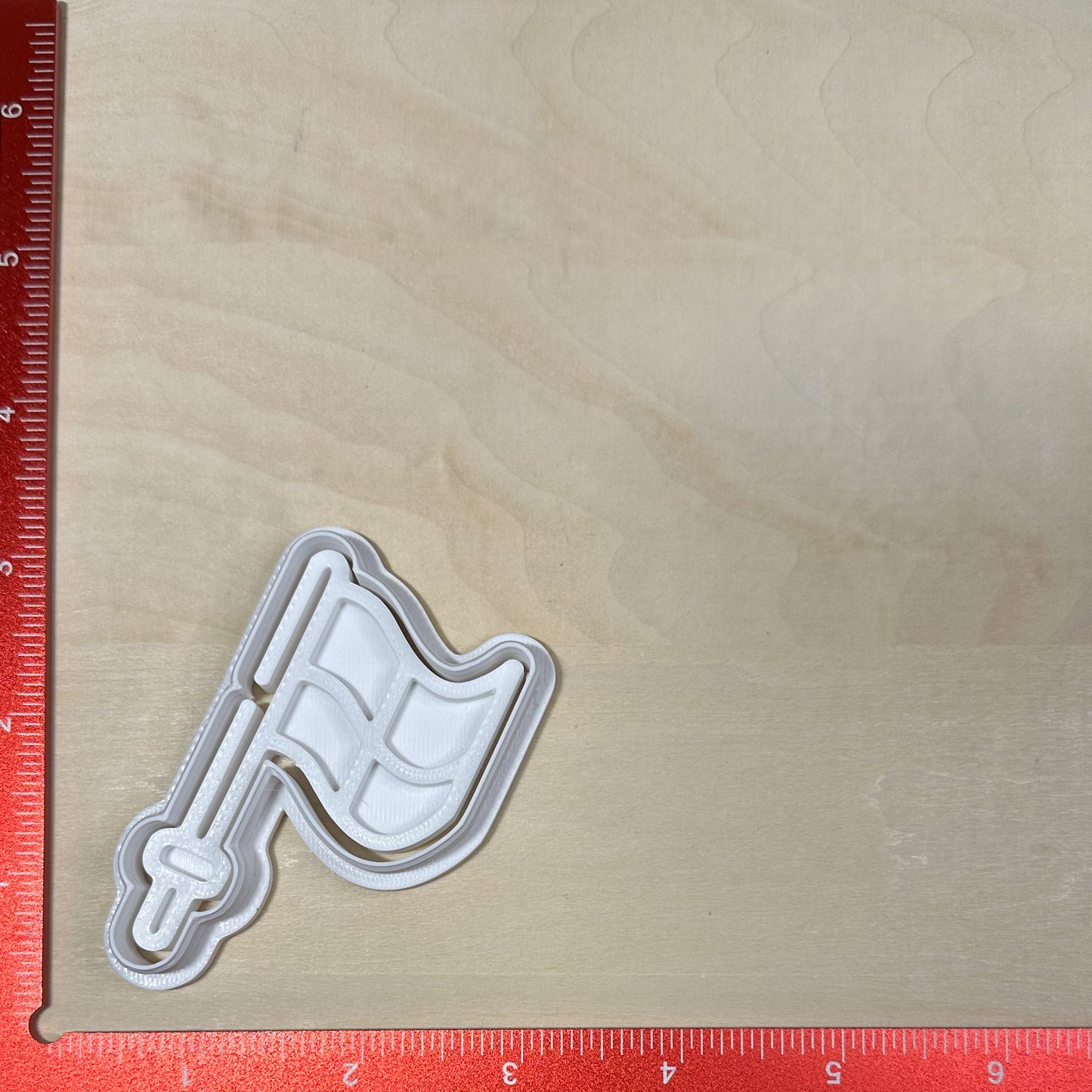 Checkered Referee Flag - Custom 3D Printed Cookie Cutter + Stamp Combo