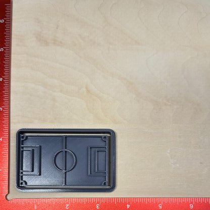 Soccer Pitch - Custom 3D Printed Cookie Cutter + Stamp Combo