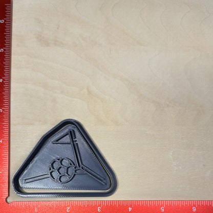 Corner Kick - Custom 3D Printed Cookie Cutter + Stamp Combo