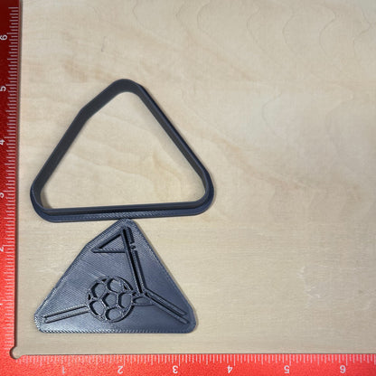 Corner Kick - Custom 3D Printed Cookie Cutter + Stamp Combo