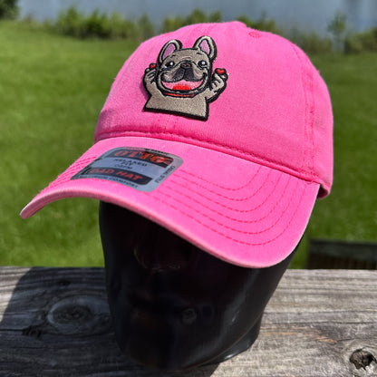 Frenchie Love | Neon Pink Otto Dad Hat