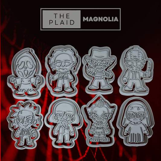 Horror Villains - Custom 3D Printed Cookie Cutter + Stamp Combo