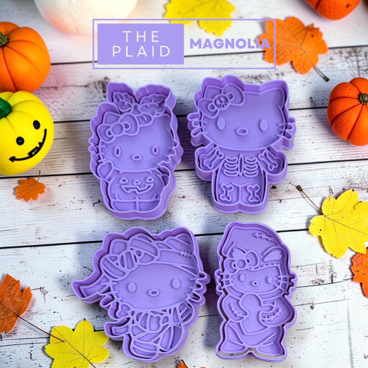 Hello Kitty Halloween - Custom 3D Printed Cookie Cutter + Stamp Combo