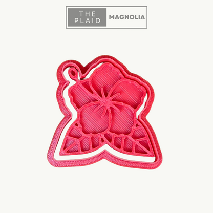 Hibiscus - Custom 3D Printed Cookie Cutter + Stamp Combo