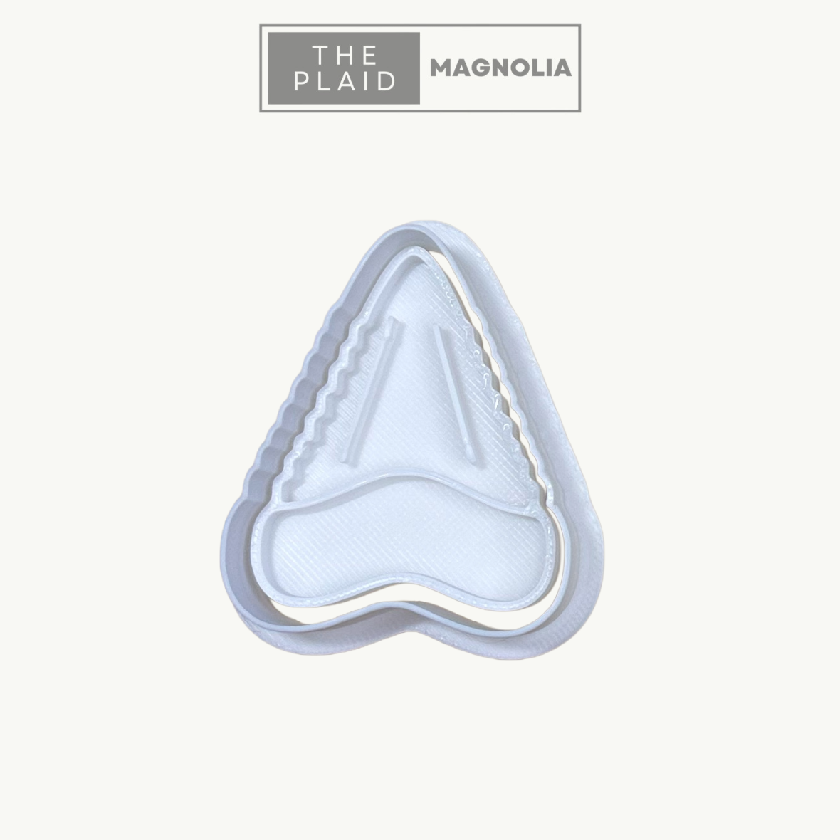 Shark Tooth - Custom 3D Printed Cookie Cutter + Stamp Combo