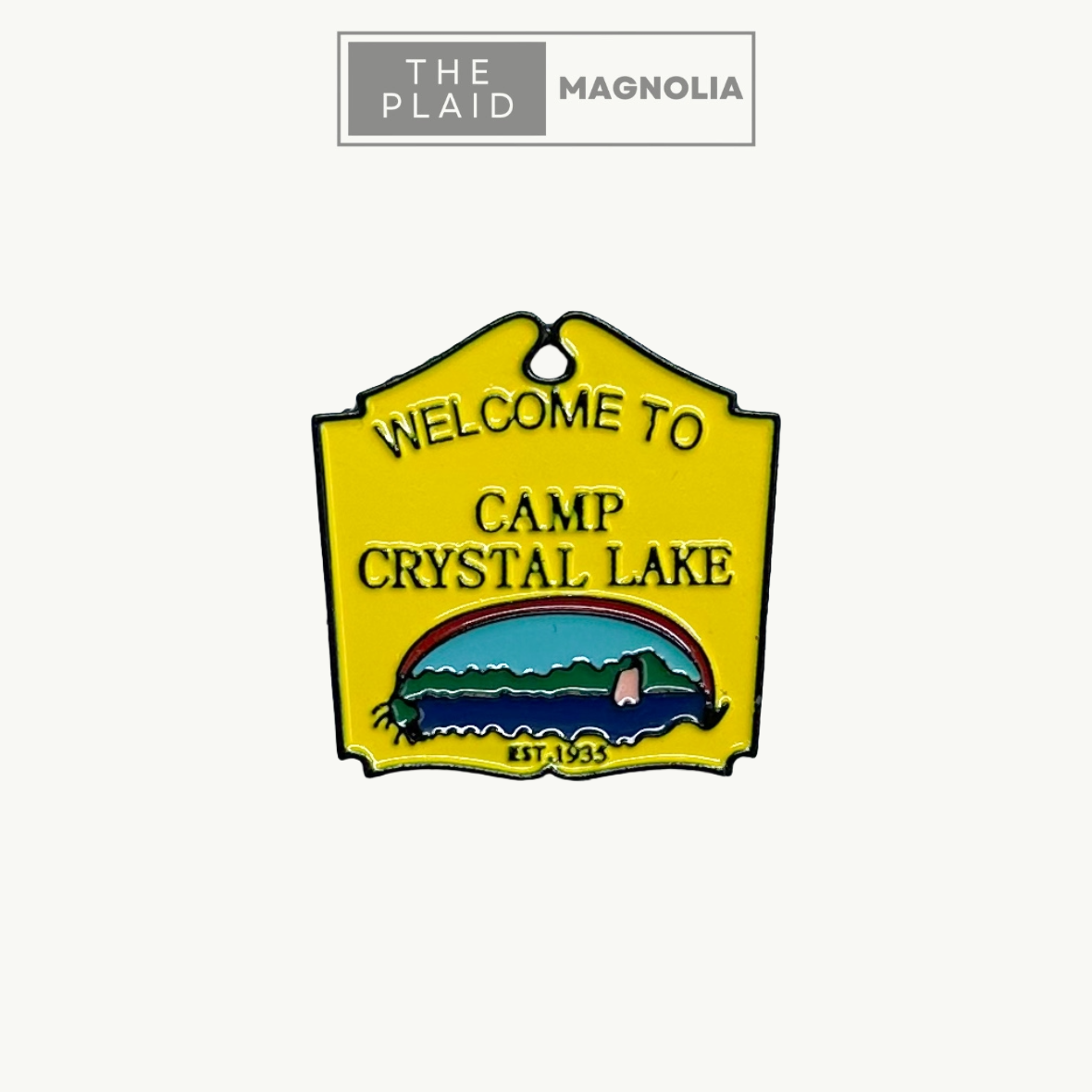 Camp Crystal Lake Sign Enamel Pin