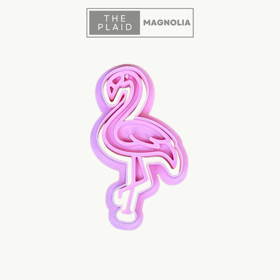 Flamingo - Custom 3D Printed Cookie Cutter + Stamp Combo
