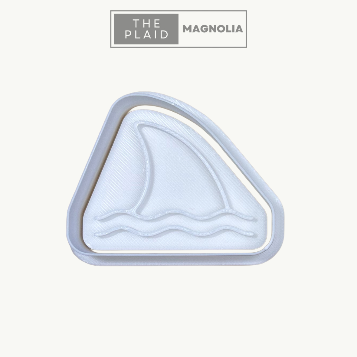 Shark Fin - Custom 3D Printed Cookie Cutter + Stamp Combo