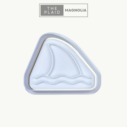 Shark Fin - Custom 3D Printed Cookie Cutter + Stamp Combo
