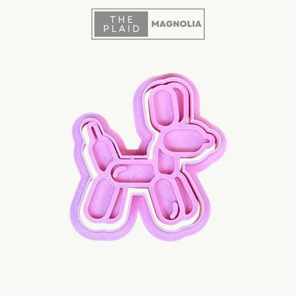 Balloon Dog - Custom 3D Printed Cookie Cutter + Stamp Combo