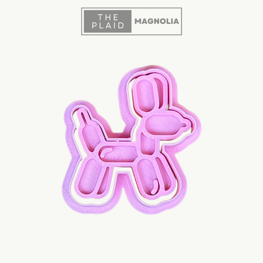 Balloon Dog - Custom 3D Printed Cookie Cutter + Stamp Combo