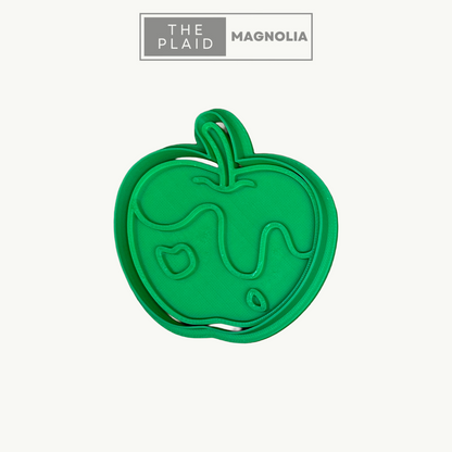 Poison Apple - Custom 3D Printed Cookie Cutter + Stamp Combo
