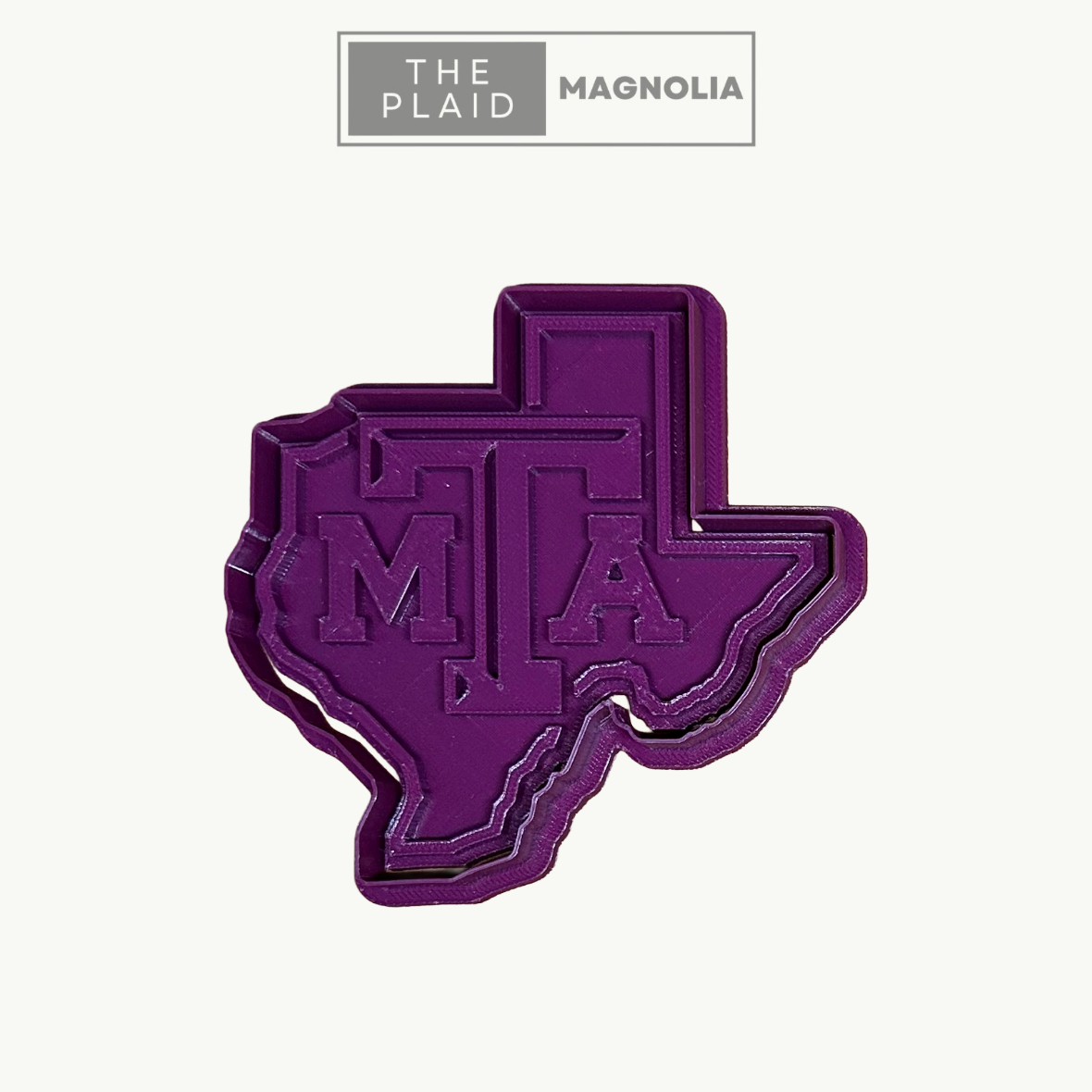 Texas A&M State Outline - Custom 3D Printed Cookie Cutter + Stamp Combo