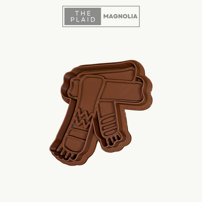 Scarf - Custom 3D Printed Cookie Cutter + Stamp Combo