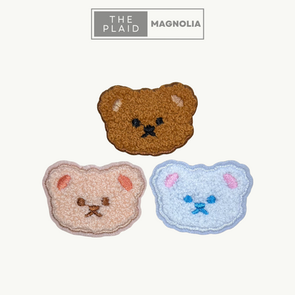 Teddy Bear Heads - Chenille Patch