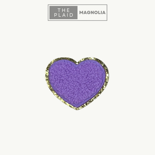 Heart, Purple - Chenille Patch