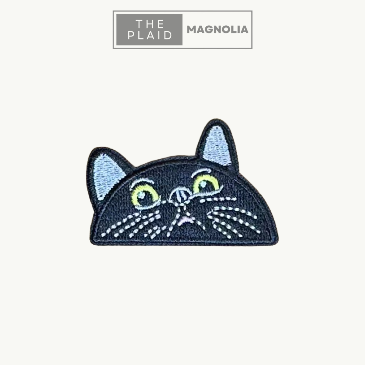 Black Cat Head - Embroidered Patch
