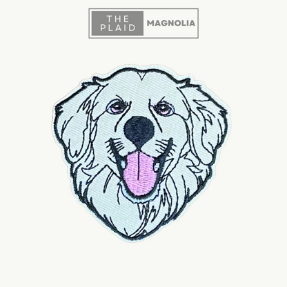Golden Retriever Head - Embroidered Patch