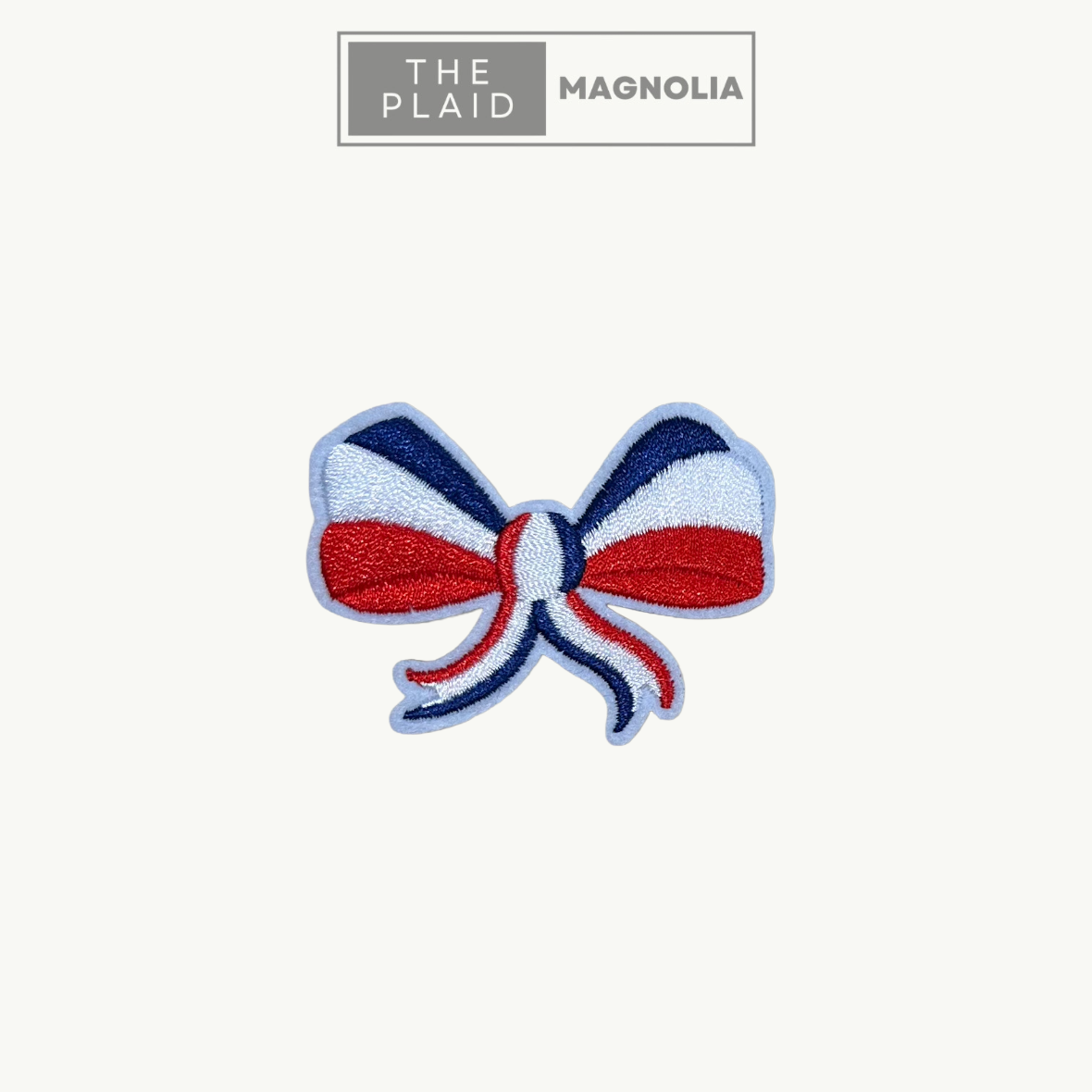 Red, White, and Blue Bow - Embroidered Patch