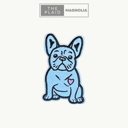 French Bulldog with Heart - Embroidered Patch
