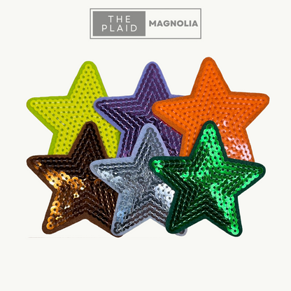 Stars, Multi Colors - Sequin Patch