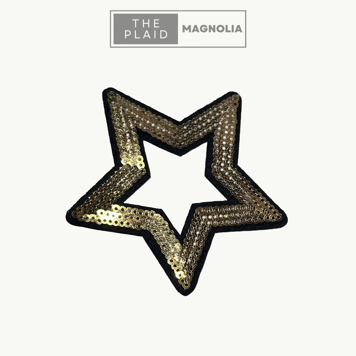 Star, Black and Gold - Sequin Patch